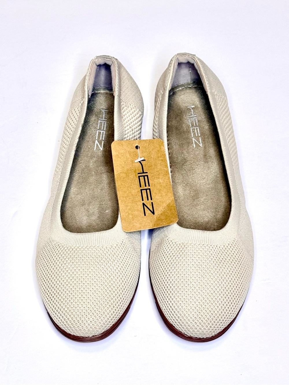 HEEZ Women's Breathable Slip-On Knit Ballet Flats sz 7.5
